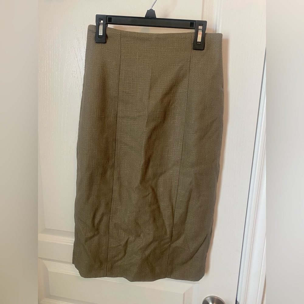 Banana Republic Pencil with Zipper Back - Olive Green